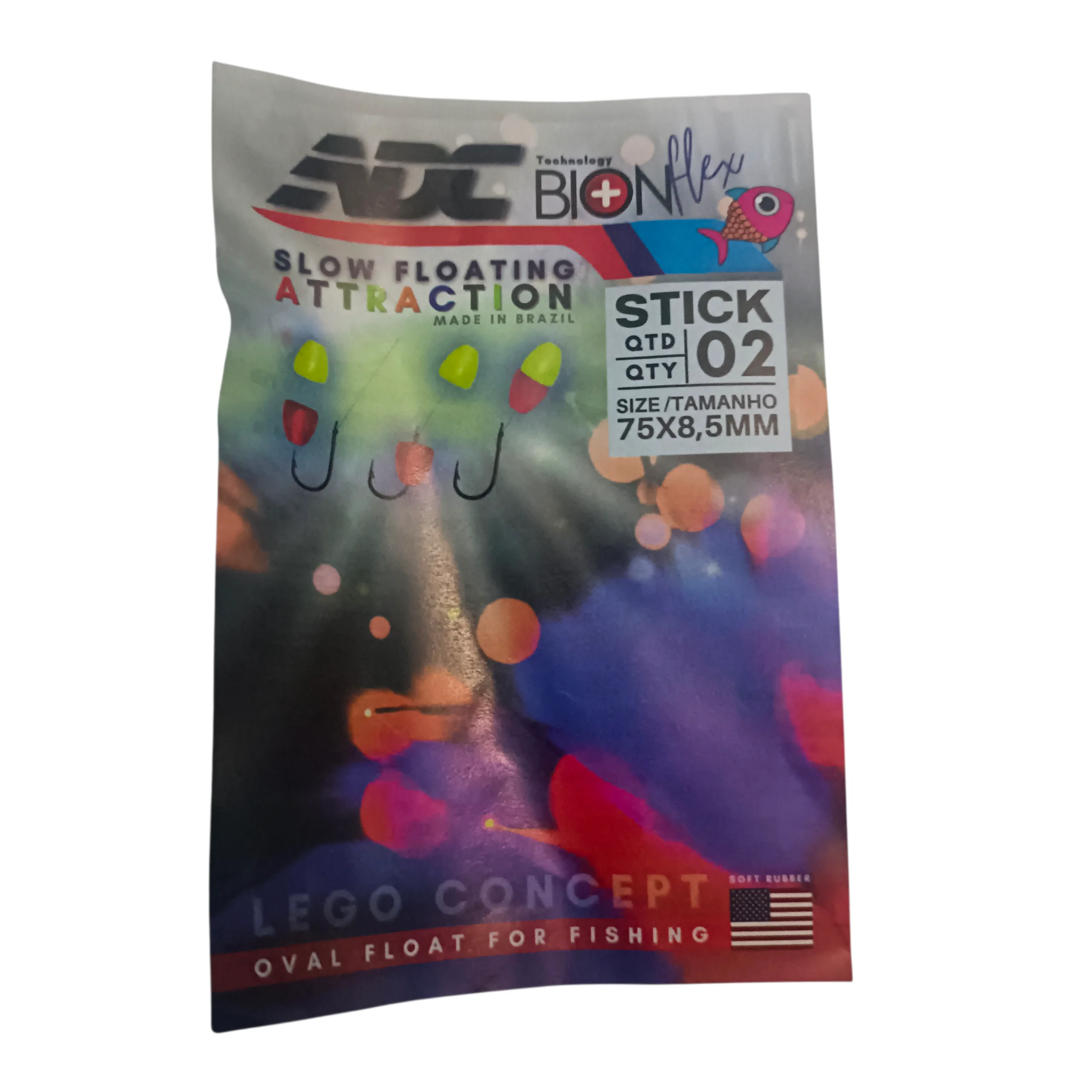 Stick conico Holografico ADC Nº02 75 x 8,5mm-competicion pesca de media agua surfcasting - imagen 2