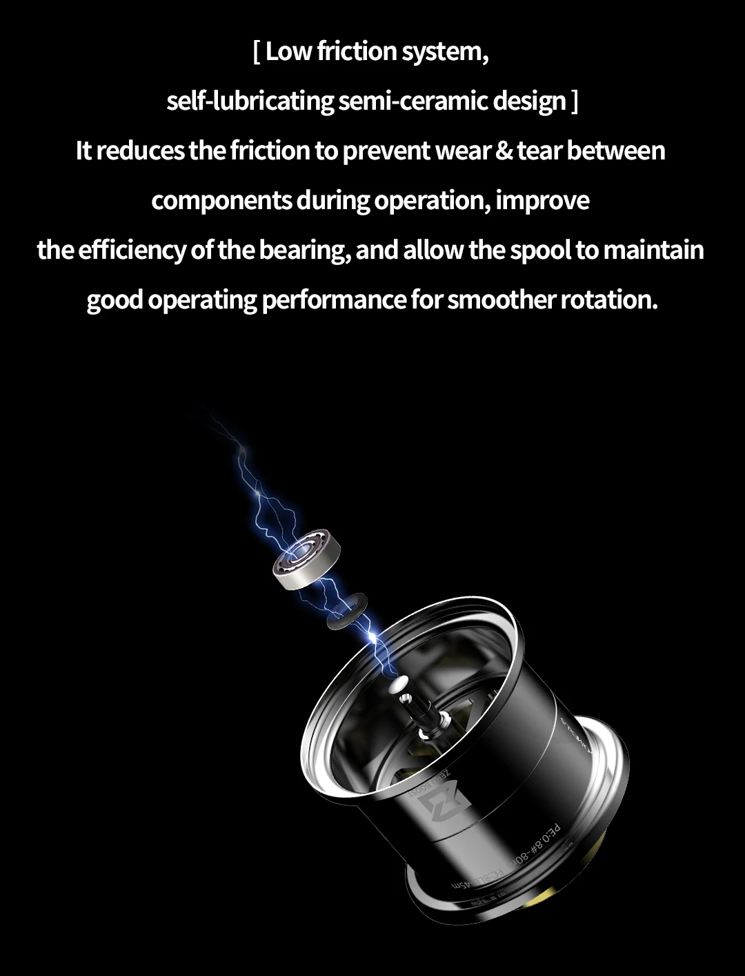 Gomexus OZ100 Carrete súper duraluminio 24 Steez SV TW exclusivo 8LB 45m 1PE 100m - imagen 5