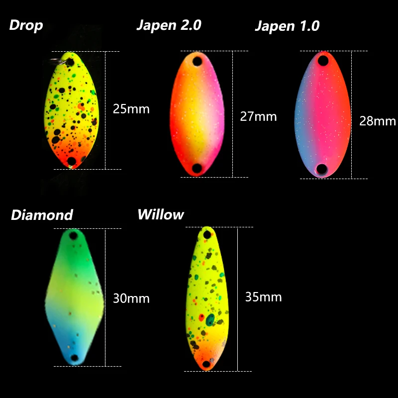 Cuchara Spinner UV Letoyo – Luminoso ideal para pesca de trucha - imagen 4