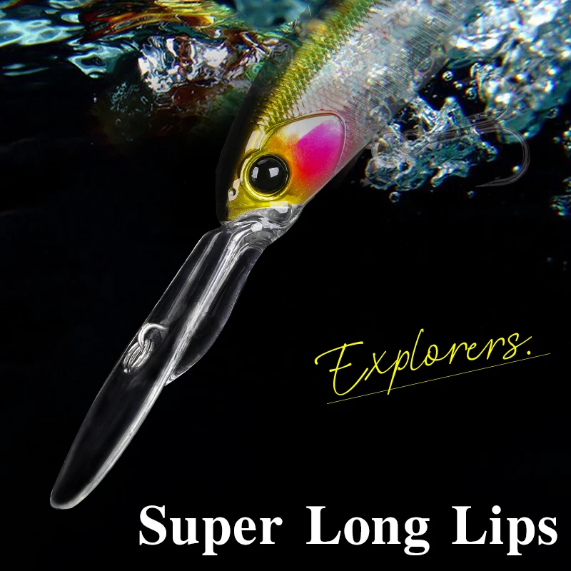 TSURINOYA buceo 2-4m pececillo suspendido 57mm 8,3g EXPLORERS 57SP señuelo de pesca de Lucio de fundición larga cebo duro Artificial Jerkbait - imagen 2
