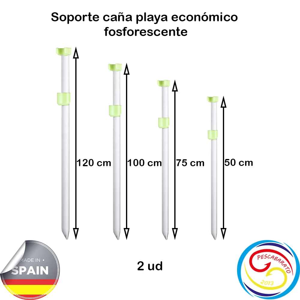 Soporte para caña de pescar de surf castin. De aluminio sin pintar. modelo Eco - imagen 2