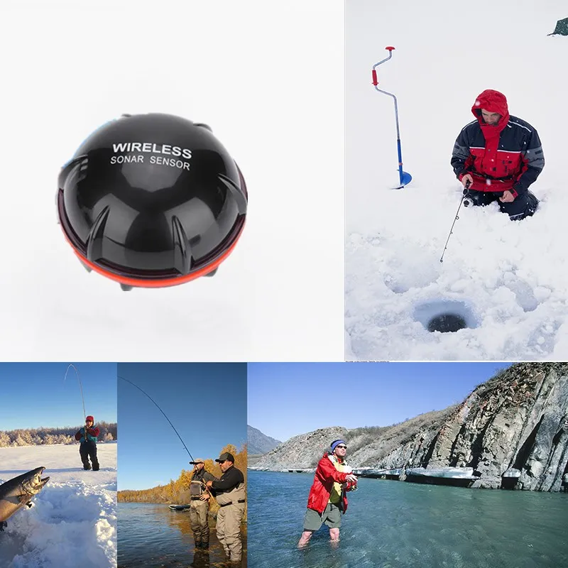 Sonar inteligente inalámbrico con Bluetooth, buscador de peces portátil, equipo de pesca al aire libre, 48m/160 pies, novedad de 2023 - imagen 5