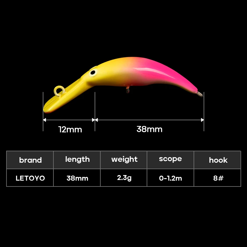 LETOYO 2,3gMini Chili Micro Minnow hundimiento Minnow cebo Artificial Crankbait señuelo Wobbler cebo duro lubina trucha pesca manivela señuelo - imagen 2