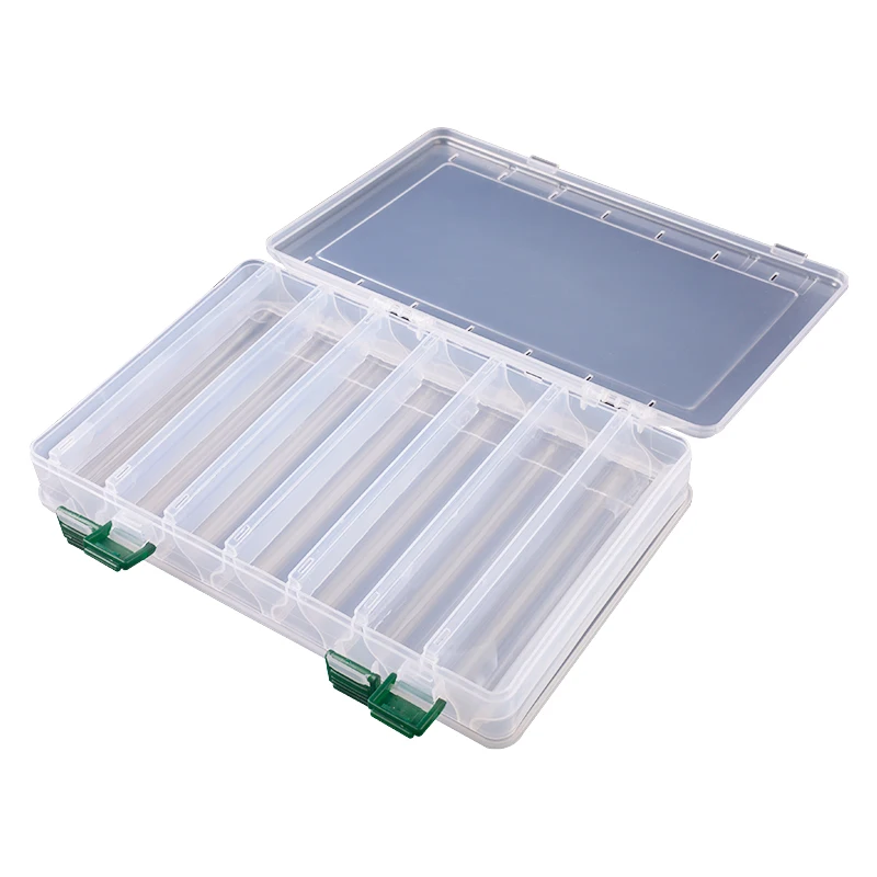 Caja de aparejos de pesca TAIYU de doble cara con 14/10 compartimentos para señuelo de pesca en el mar, accesorios de gancho, caja de almacenamiento de espacio extragrande - imagen 5