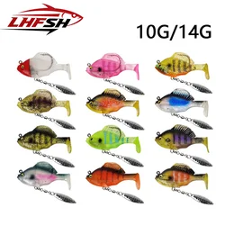 10g 14g Jig Head cebo suave cola de paleta Swimbait señuelo Artificial Señuelos de pesca de agua salada Wobblers para lubina perca cebo deslizante