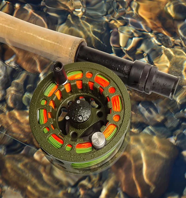 Carrete de pesca con mosca Aventik DJ 3/5 5/7 7/9 carrete de pesca con mosca de caramanos súper grande carrete de mosca de aluminio de agua dulce y salada tres colores - imagen 2
