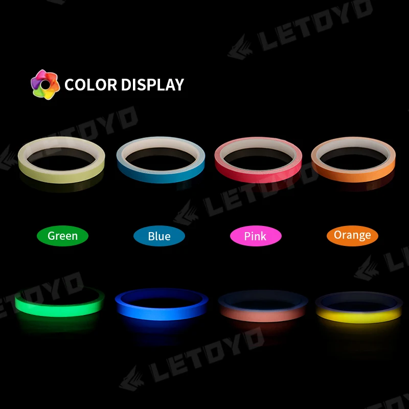 LETOYO 5M 4 colores cinta luminosa impermeable se puede utilizar para señuelo duro plantilla de calamar caña de pescar RIG herramienta de pesca multifuncional productos - imagen 2