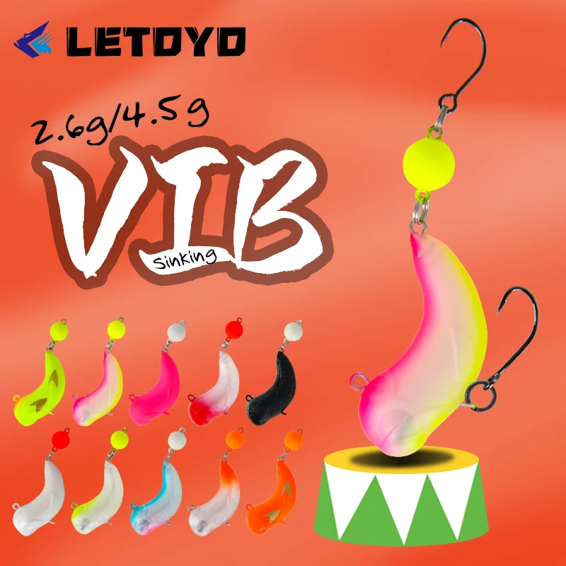 LETOYO 2,8/4,5g VIB señuelo hundimiento vibración Jerkbait Wobbler Crankbait Swimbait señuelo duro cebo Artificial área trucha perca cebo