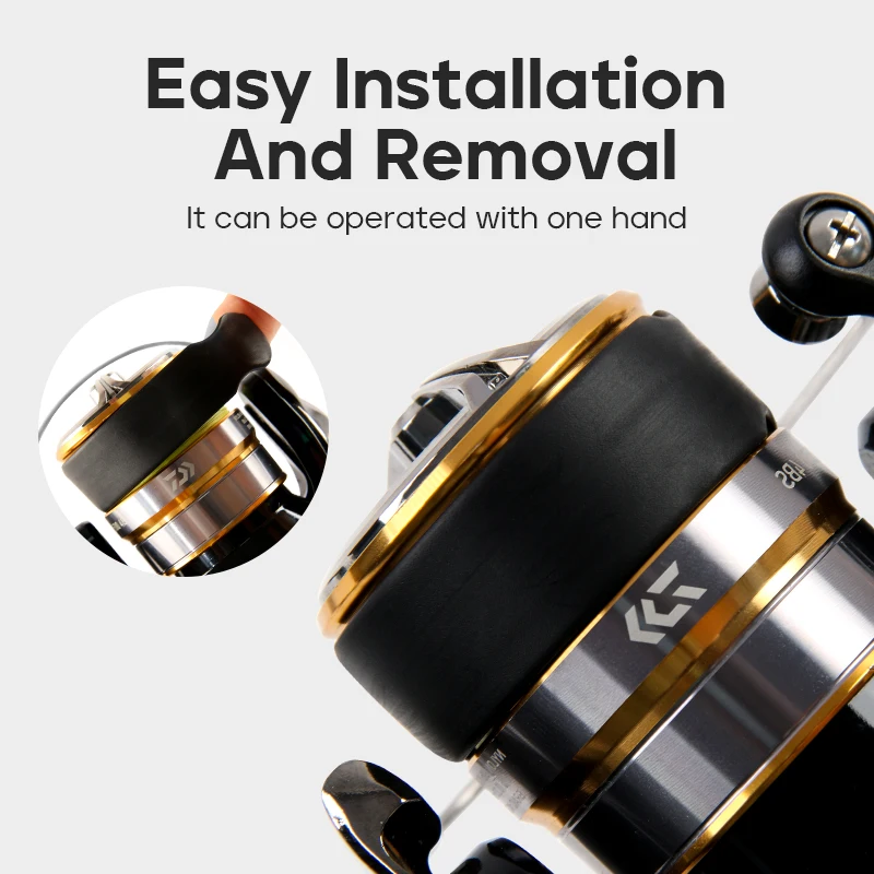 LETOYO carretes pequeños, tapón de carrete de silicona reutilizable, productos de pesca, soporte de línea de carrete, hebilla, accesorios de pesca, carrete giratorio - imagen 3