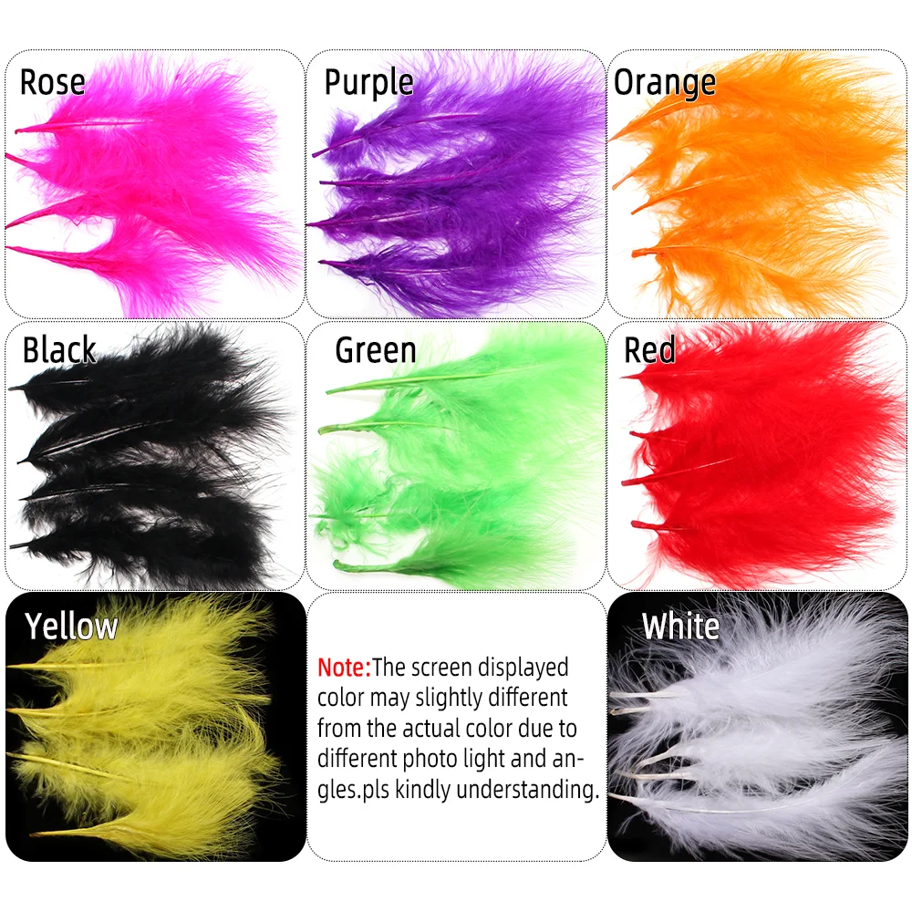 Materiales de atado de moscas de pluma de marabú, señuelo de pesca con mosca de haya, accesorios de aparejos de pesca, 1 paquete - imagen 3