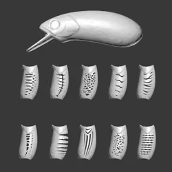 Plantilla 3D de plástico duro wLure para Jerkbait pequeño oscilante Crankbait UPC933