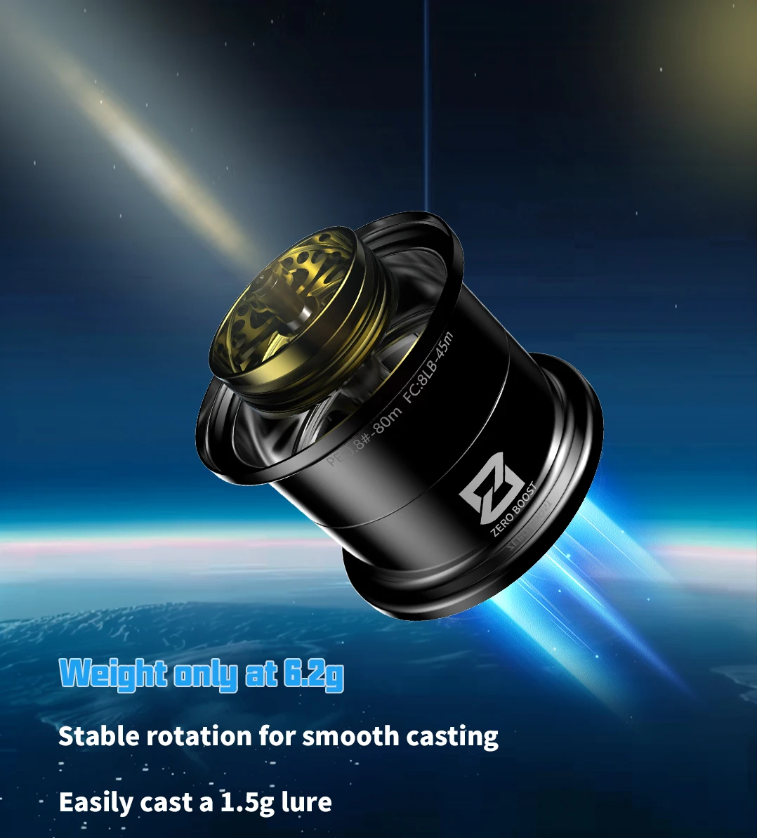 Gomexus OZ100 Carrete súper duraluminio 24 Steez SV TW exclusivo 8LB 45m 1PE 100m - imagen 3