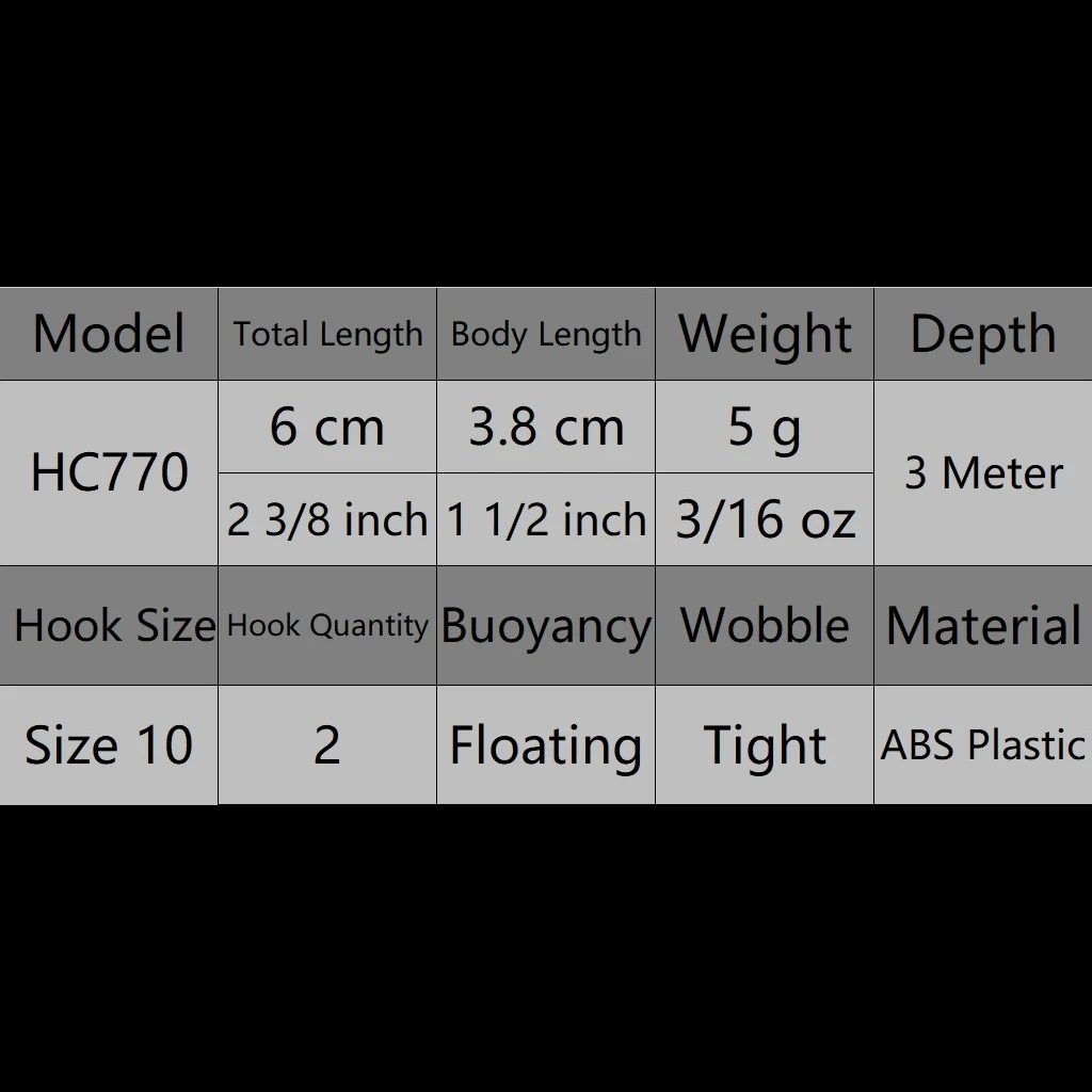 WLure-señuelo de pesca Crankbait, 6cm, 5g, buceo profundo, pequeña hoja de corte de piel Real, anzuelos triples, oscilación apertada HC770 - imagen 4