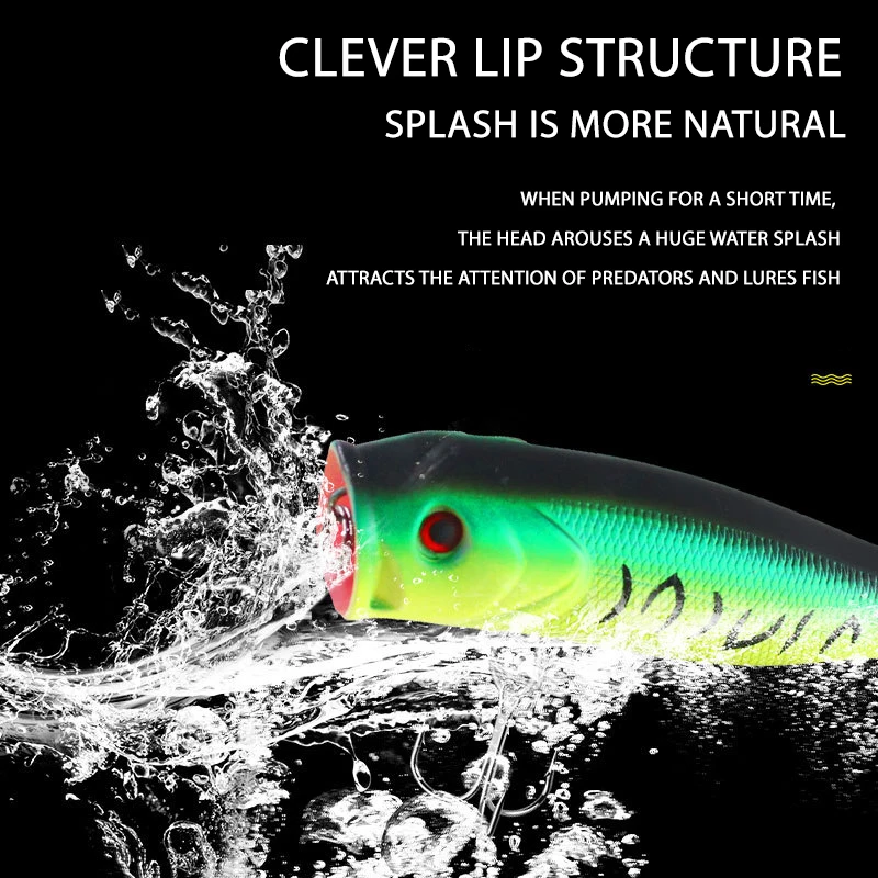 Goture-señuelo de pesca de 9cm/14g, Wobbler Topwater flotante, Poppers, cebo biónico, señuelo de superficie de agua para agua dulce y salada - imagen 4