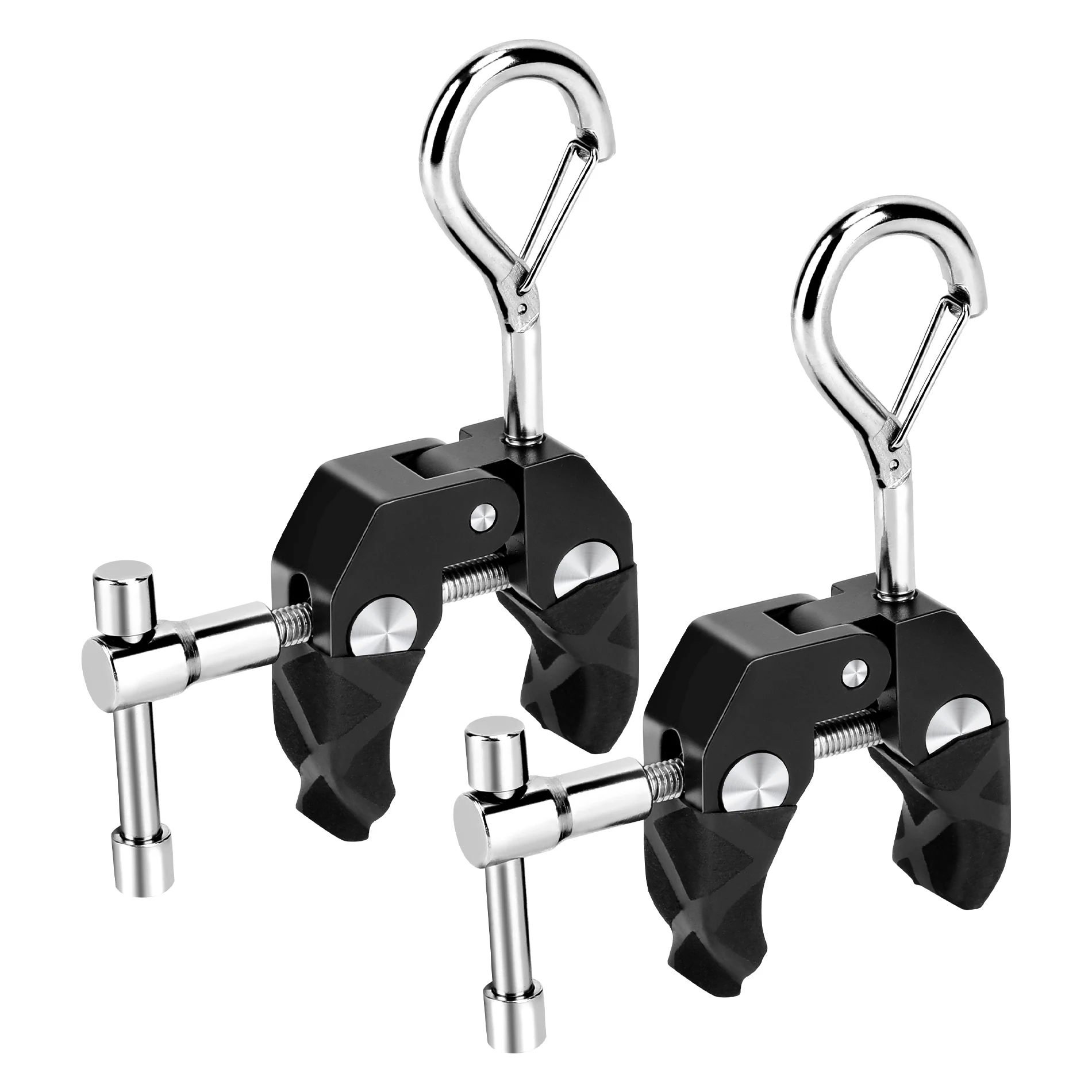 SANLIKE-abrazadera de lona para techo de coche, 2 piezas, con gancho de Clip de escalada, resistente, supercangrejo, para SUV, Camping, toldos colgantes