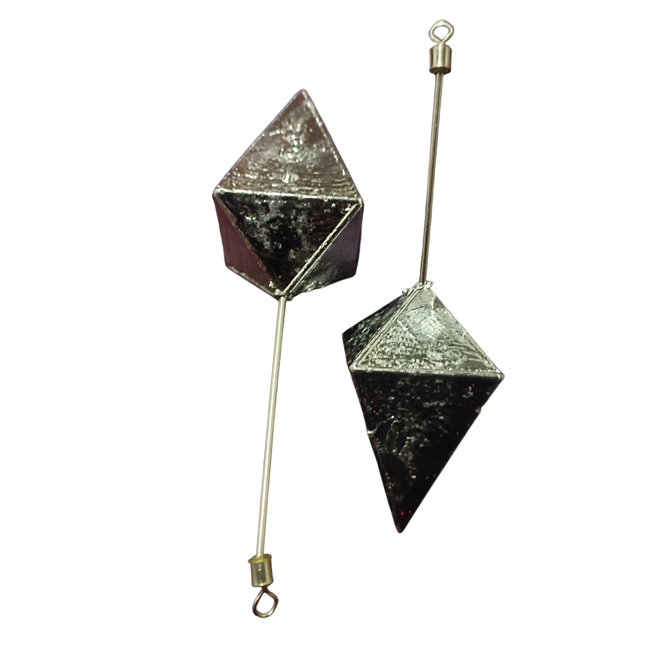 Lote 8 plomos de 8 caras con varilla rolling incorporado -Surfcasting corriente pesca competicion - imagen 2