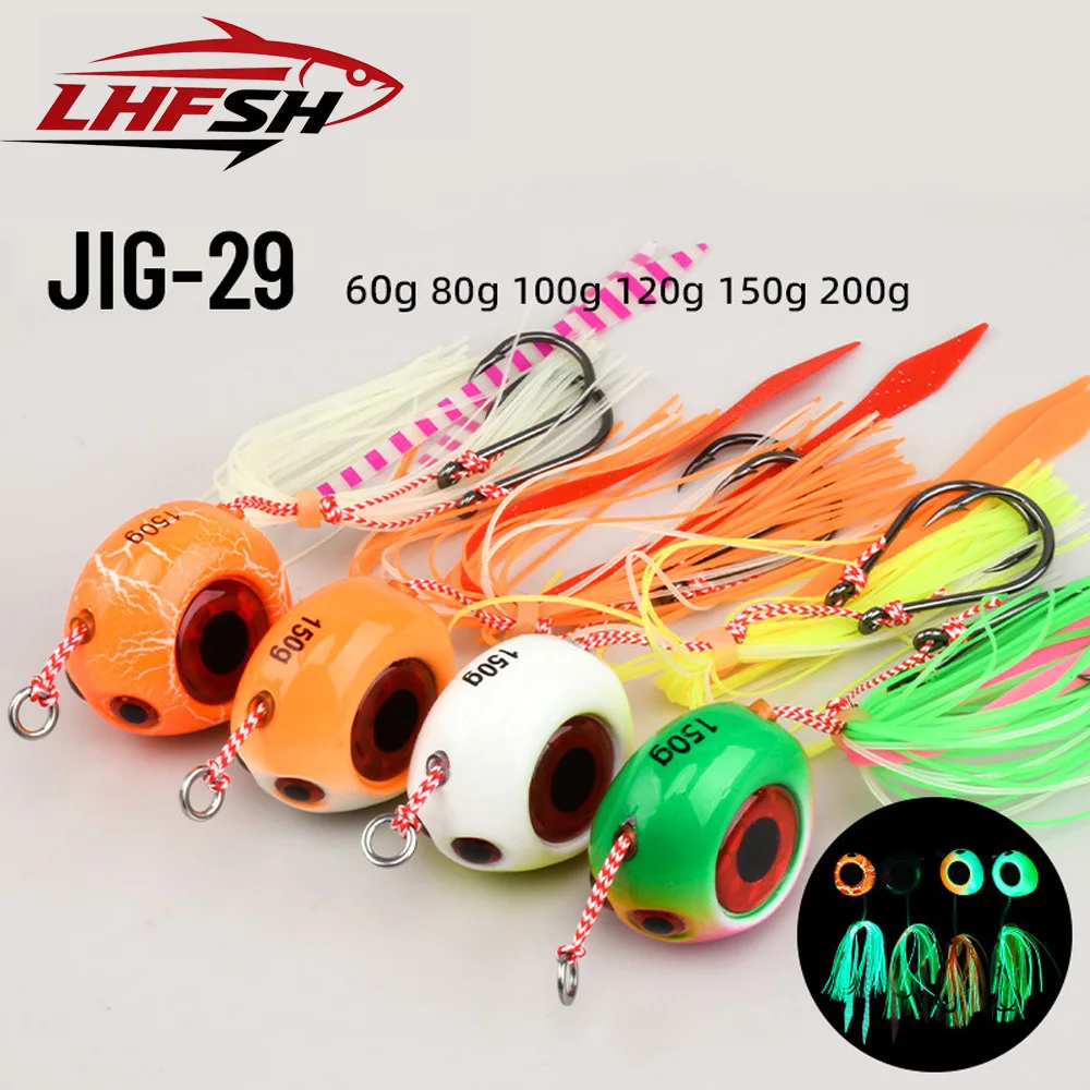 60g/80g/100g/300g Metal Jigging Kabura Tenya Jig camarones falda de goma cebo de pesca de Metal Inchiku señuelo de Jigging pesca en agua salada