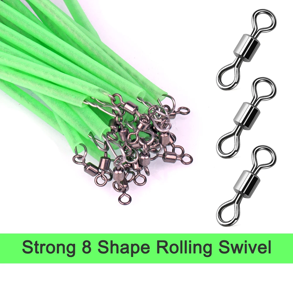 ICERIO 50 Uds pesca en agua salada forma de T tubo luminoso Crappie Rig brazo rama equilibrio con cuentas giratorias aparejos terminales - imagen 3