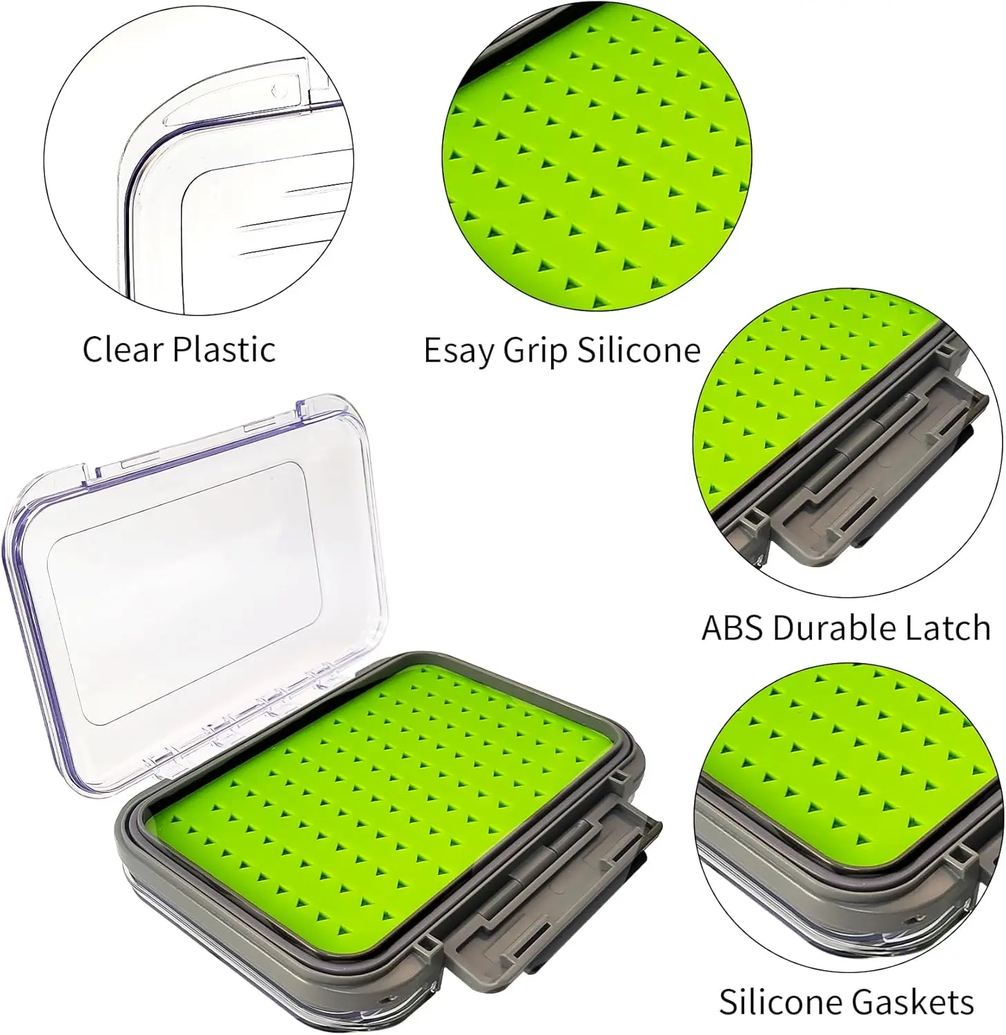 Caja Portabale impermeable para cebo de pesca con mosca, caja de almacenamiento para trucha, Nymph, contenedor de aparejos - imagen 3