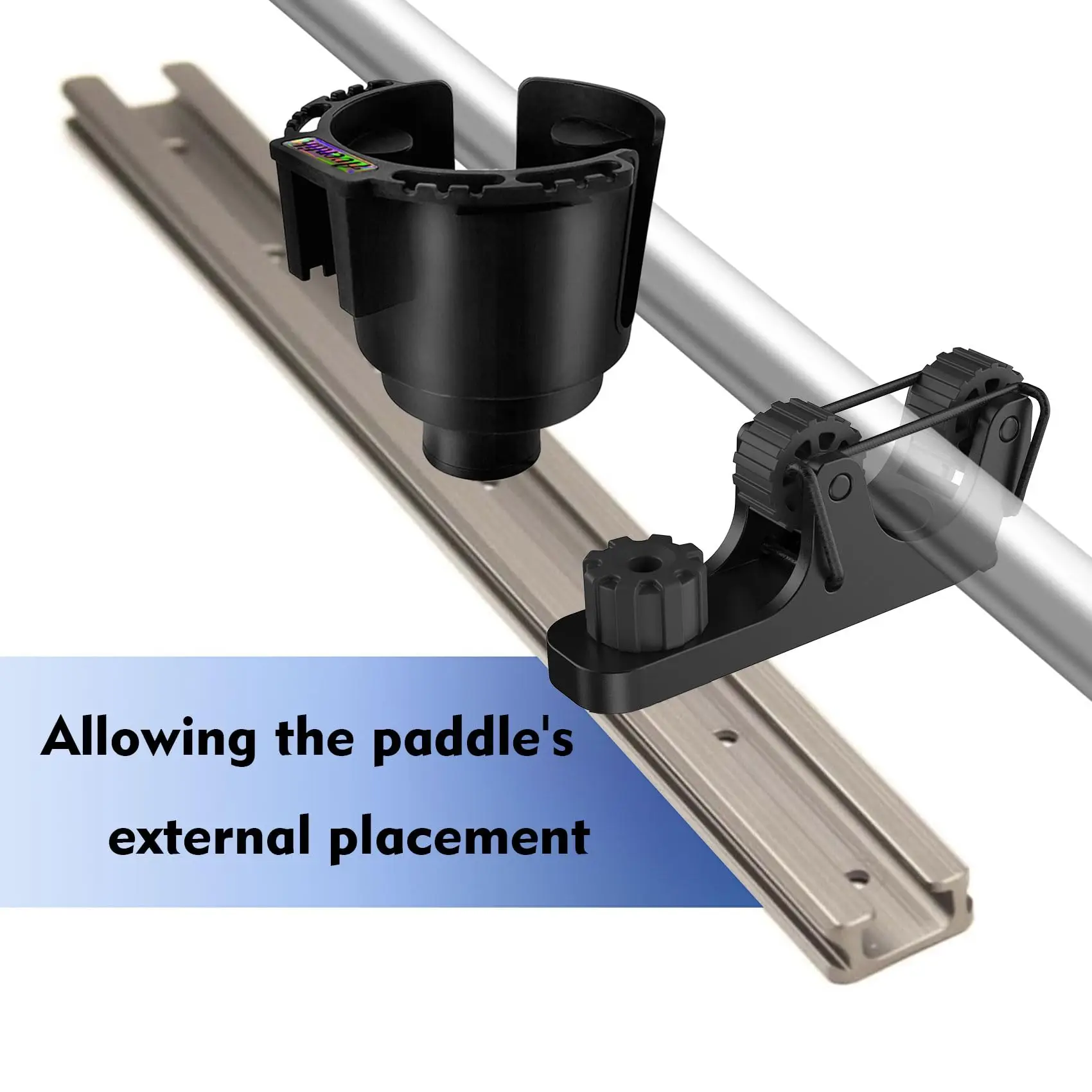 Soporte extensible de remo para kayak en riel de montaje - imagen 2