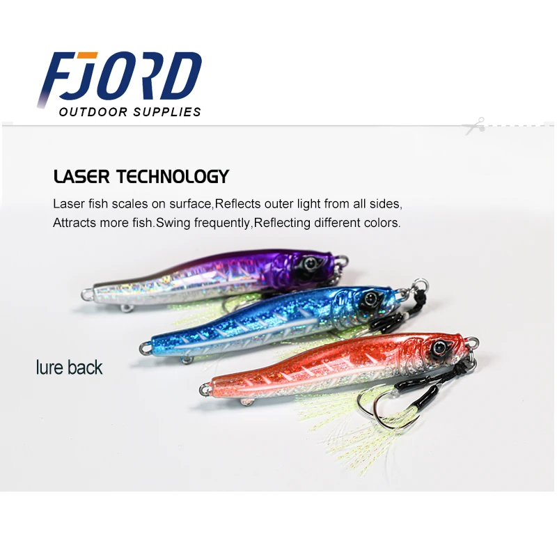 FJORD-señuelo de Pesca de Mar, cebo falso de Metal de 100g, Jigging nocturno, accesorios de pesca, equipo, productos, 2022 - imagen 3