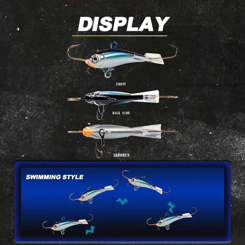 Señuelo de pesca en hielo D1, 43mm/10,5g, cebo duro que se hunde para invierno, equilibrador de Jigging Artificial Vib para aparejos de pesca de Lucio - imagen 3