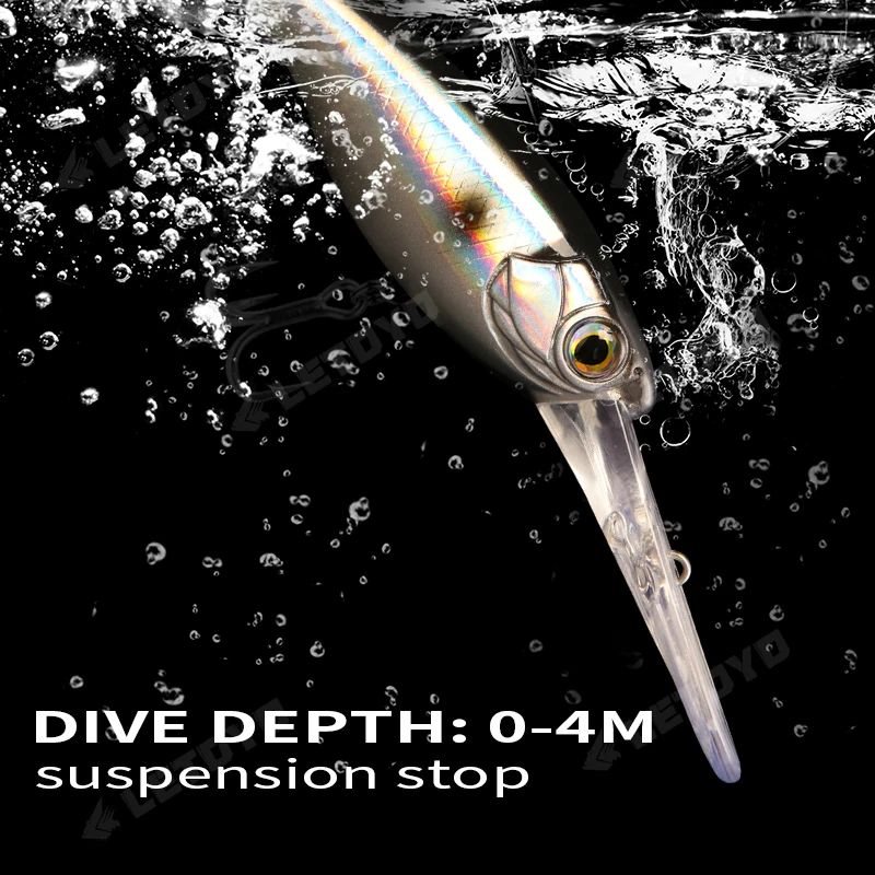 LETOYO pececillo suspendido 3,8g 6g 10g 0-4m de profundidad cebo Artificial de buceo profundo trucha lubina señuelos para Lucio Minnow Señuelos de pesca - imagen 5