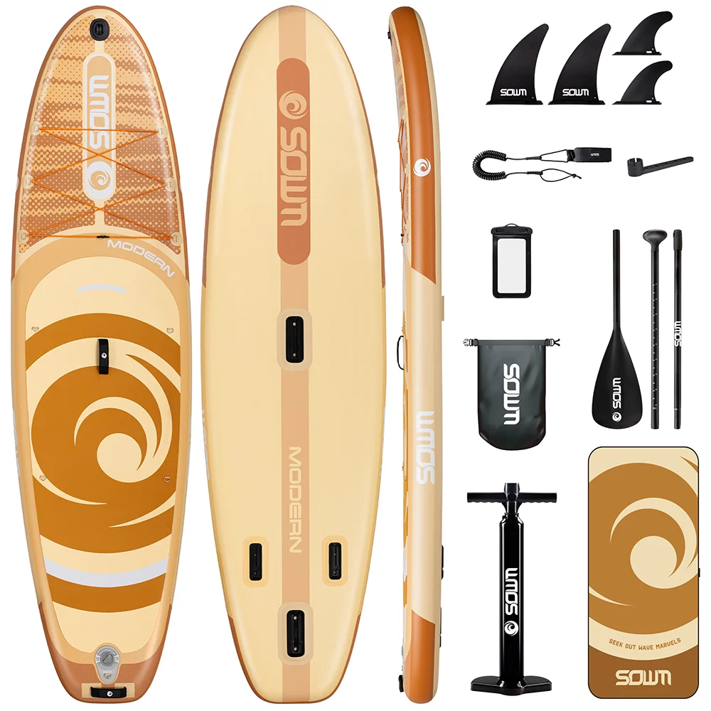 SOWM 11 '* 33 ''* 6 ''subtabla impermeable inflable Paddle Sup Board adulto estilo de pie pesca acuática con accesorios - imagen 2