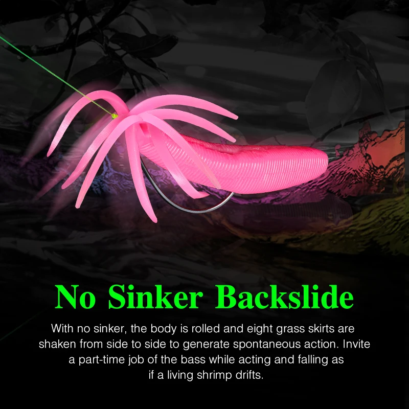 TSURINOYA juego de lubina gusano suave PHANTOM 115mm 4,3 pulgadas palo de hundimiento cebo suave plataforma trasera sin plomo aparejo Baitfish señuelo de pesca - imagen 3