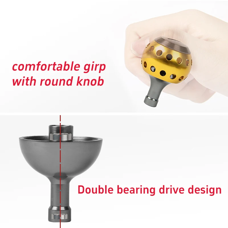 LETOYO-mango de carrete de fibra de carbono, perilla de carrete de baitcasting para daiwa kastking ryobi rapala PENN Abu Garcia, accesorios de carretes de pesca - imagen 4