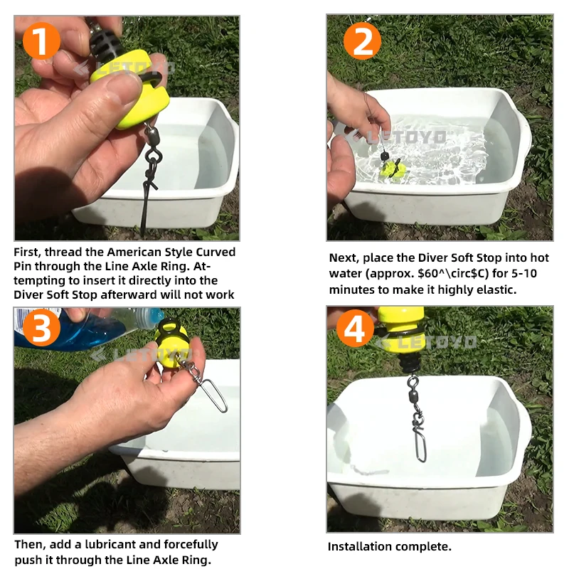 LETOYO 3025 Downrigger Weight Retriever 86In abrazadera de cable Fairlead tacos pesca a curricán pesca en barco de agua salada pesca en aguas profundas - imagen 5