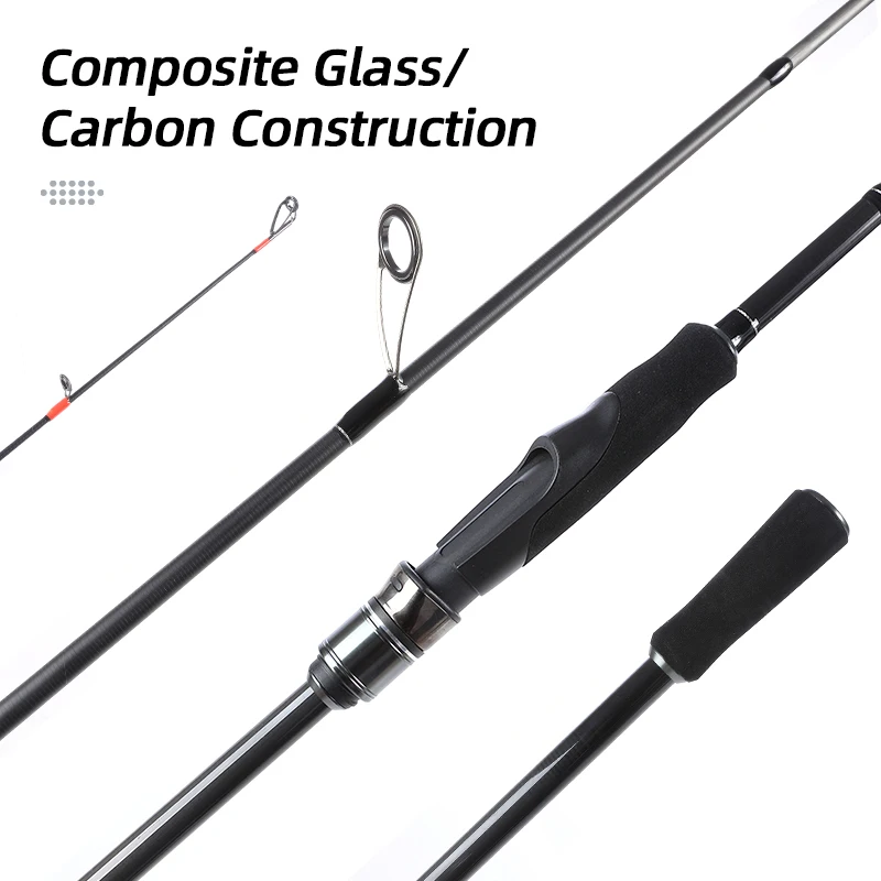 MIFINE SUNSHINE-caña de pescar giratoria de carbono, accesorio para pescar de 2,1 M, 2,4 M, 2,7 M, ML/M, peso del señuelo 5-30g, para agua salada y dulce, 2 secciones - imagen 5