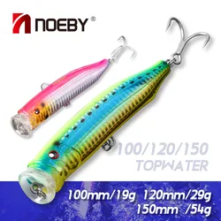 Señuelo de pesca Noeby Popper 100mm20g 120mm29g 150mm55g Topwater Wobbler cebo duro Artificial para aparejos de pesca de atún marino GT