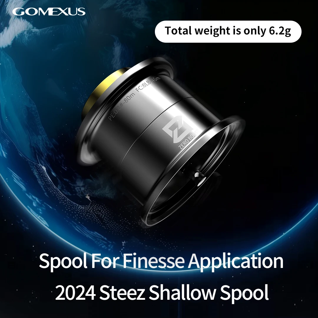 Gomexus OZ100 Carrete súper duraluminio 24 Steez SV TW exclusivo 8LB 45m 1PE 100m