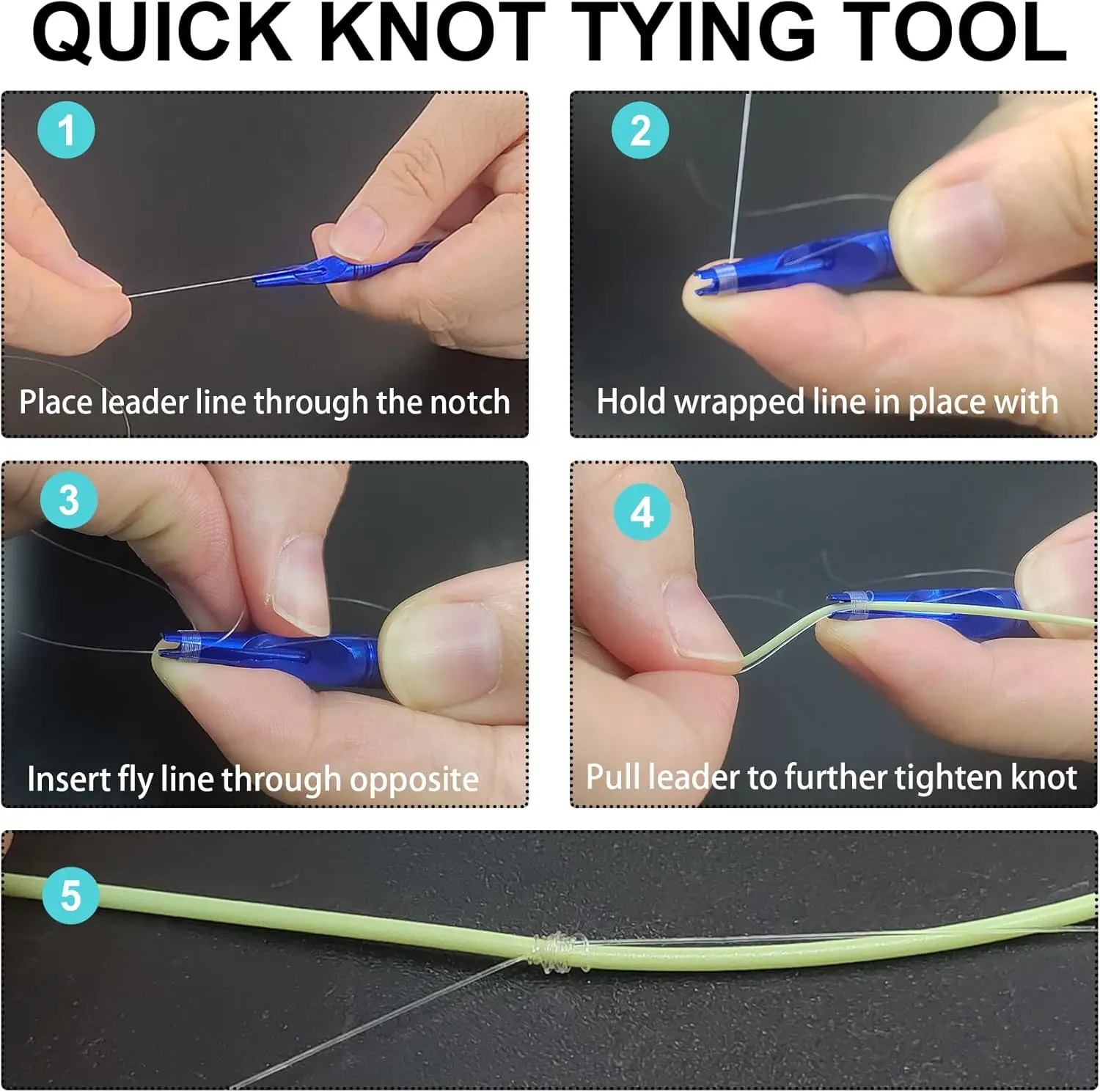 Herramienta para anudar uñas mecanizada CNC Aventik, herramienta para atar nudos fácil, uno del mejor accesorio de pesca - imagen 5
