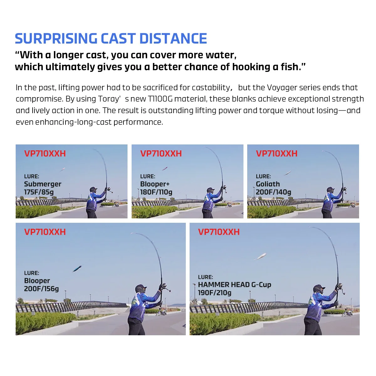 Caña de pescar NOEBY VOYAGER GT Edition 2,39 m Fuji Torayca gran juego resistente arrastre máximo 30kg cañas GT de fundición en alta mar - imagen 4