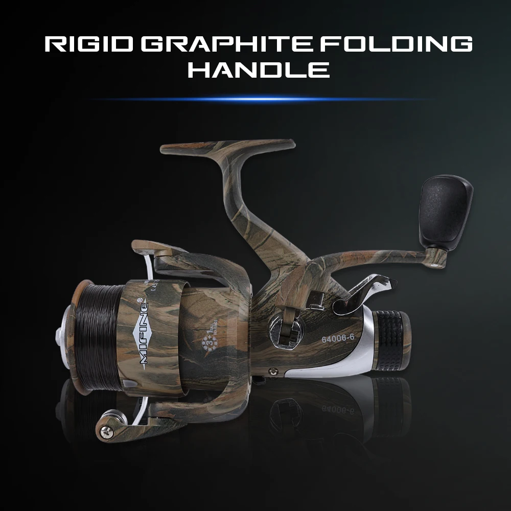 MIFINE TELE CARP Double Brake Fishing Reels with Mono Line Spinning Wheel 5.2:1 High-Speed Gear Ratio Spare Spool 3000-6000 - imagen 5