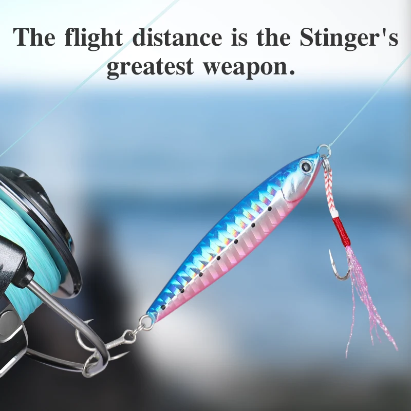 TSURINOYA 20g 30g 40g Shore Jigging señuelo de pesca STINGER plantilla de Metal arrastre señuelo de lubina de fundición larga cebo Artificial aparejos de pesca - imagen 3