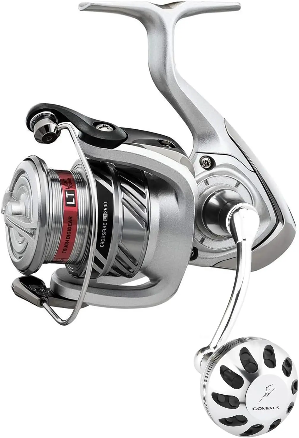 GOMEXUS-mango eléctrico de 57mm, Compatible con Daiwa Revros Regal Legalis Crossfire LT, eliminador QR, mango de carrete de pesca ultraligero - imagen 4