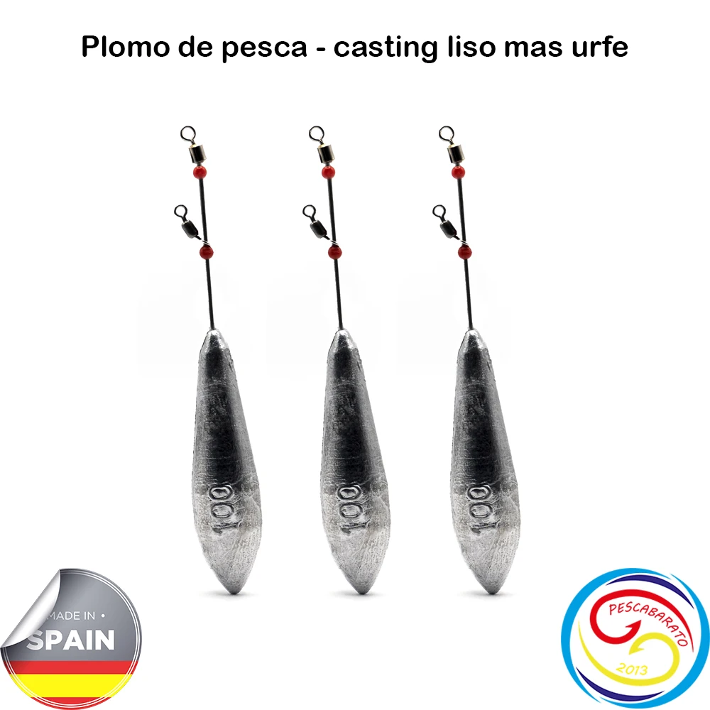 Plomo castin liso con urfe, plomo para surf castin, medidas: 60 gramos, 80 gramos, 90 gramos, 100 gramos, 113 gramos, 120 gramos, 130 gramos, 140 gramos, 150 gramos. venta de plomo en lotes.