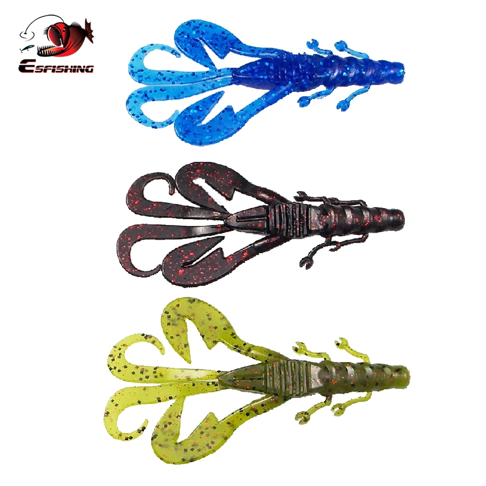 ESFISHING Craw Baits Kicker Bug 90mm Peche tentáculos al por mayor Pesca de silicona cebo de Pesca suave - imagen 4