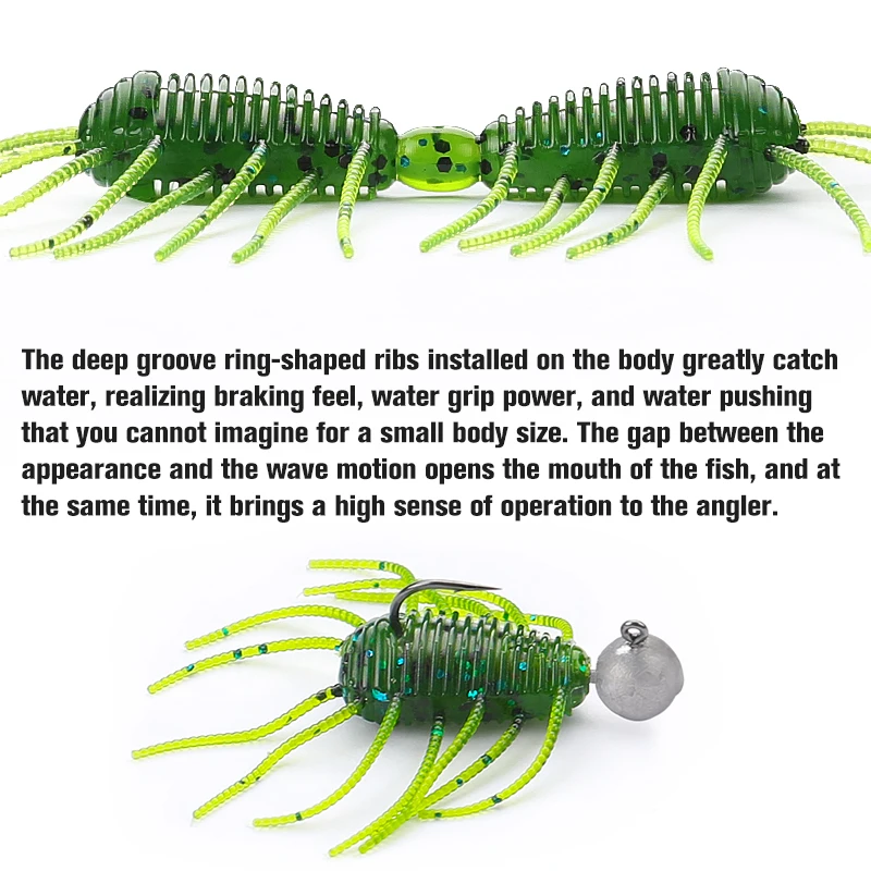 TSURINOYA cebo de gusano FAERIE 2,0 pulgadas 50mm 3g 10 Uds juego de lubina señuelo de pesca Wacky Rig Baitfish plástico blando melocotón cebos de peces falsos - imagen 5