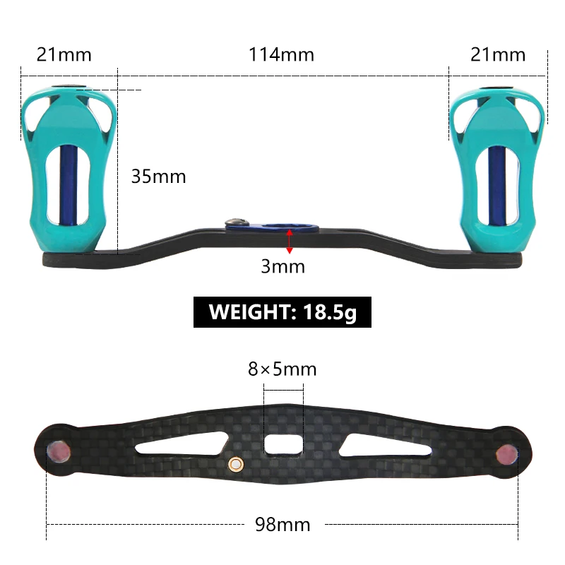 LETOYO-carrete de pesca de baitcasting de fibra de carbono, perilla de balancín doble, mano derecha e izquierda, para daiwa, kastking, ryobi, rapala, PENN, Abu Garcia - imagen 2