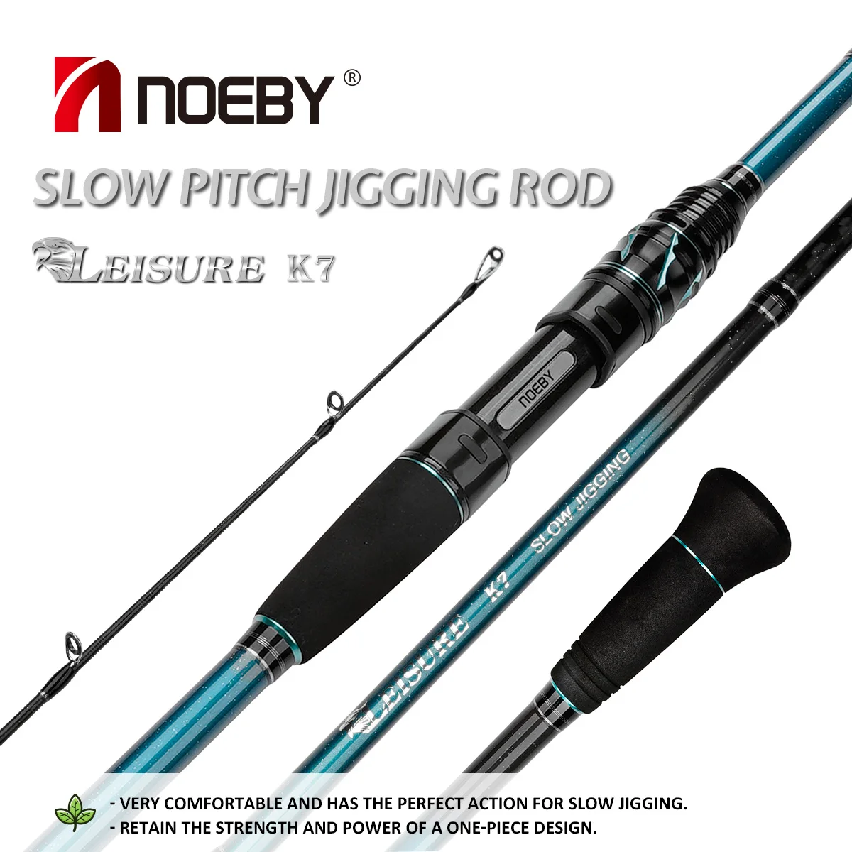 Caña Slow Jigging NOEBY K7 – 1,83 m, 30-350 g, 20 kg para mar