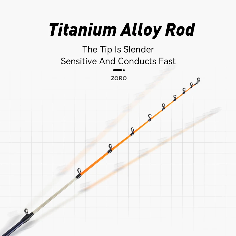 LEYDUN ZORO cañas de pescar súper ligeras 145cm 58g punta de Tianium sepia pulpo caña de pescar calamar barco pesca webfooted - imagen 5
