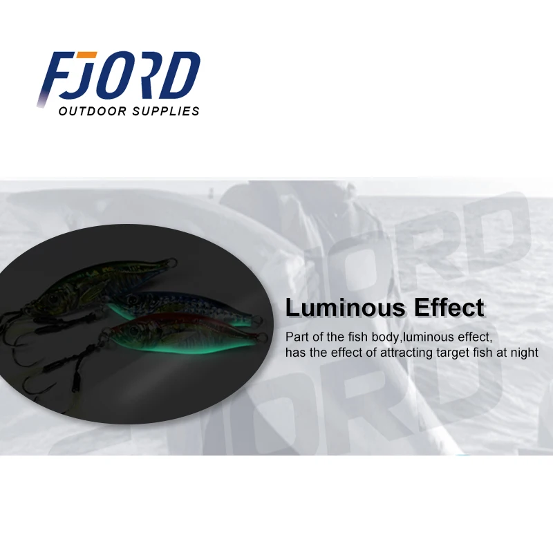 FJORD-Señuelos de Pesca en el mar, aparejos de cebo Artificial, aparejos, artículos de Pesca, 40g, 60g - imagen 5