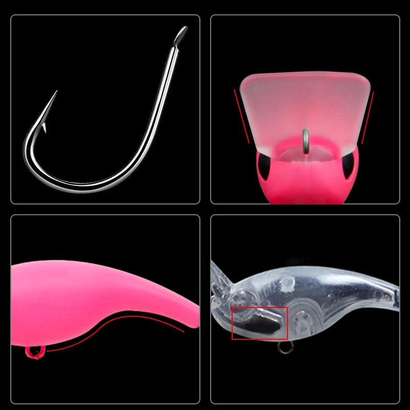 LETOYO Micro Minnow 2,0 señuelo 2,3g 7,4g Mini Crankbait de hundimiento lento cebo duro Artificial Wobblers señuelo trucha lubina Señuelos de pesca - imagen 4