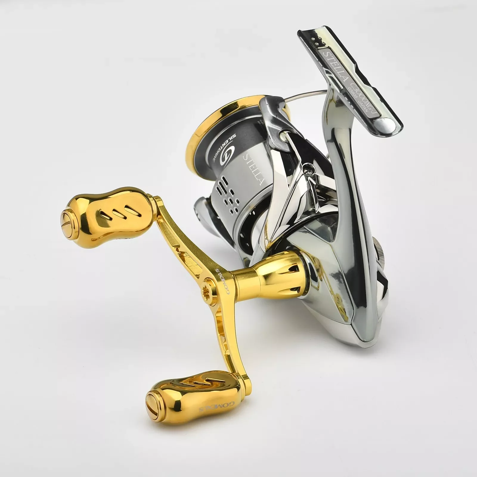 Gomexus-mango doble de aluminio de 82mm para carrete giratorio Shimano Exsence Miravel Nasci FC Stella FK FJ Stradic Ultegra FC FB - imagen 2