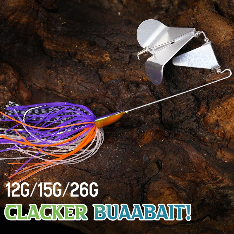 TSURINOYA-señuelo de pesca de Buzzbait, cebos giratorios Topwater, superficie de Metal Artificial, cebo duro, aparejos de pesca de asalto, 12g, 15g, 26g