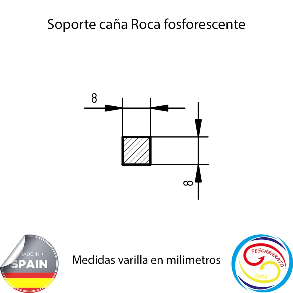 Soporte caña surfcasting Pescabarato fosforescente Roca - imagen 3